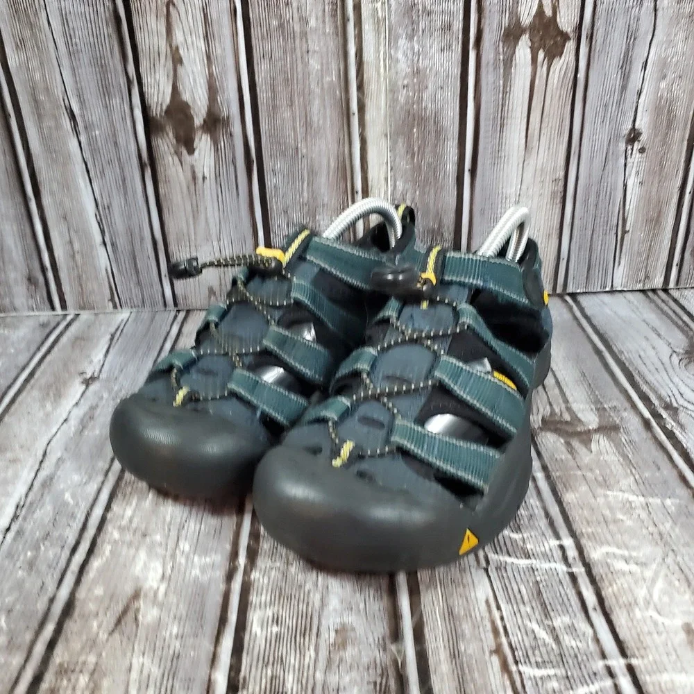 KEEN Youth Newport H2 Waterproof Sandals Green Blue Hiking Shoes 1006557 Size 3